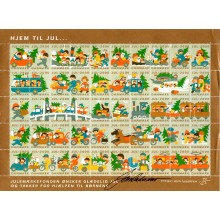 2000 - Danmark - Julemærker - Helark - Hjem til jul - 2-sidet takket - Ufoldet.